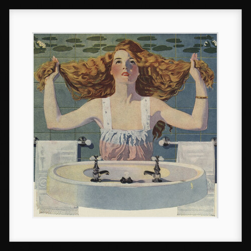 Illustration of Woman Holding Out Her Hair by Anonymous