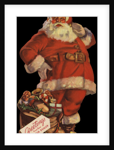 Illustration of Santa with Bag of Toys by Anonymous
