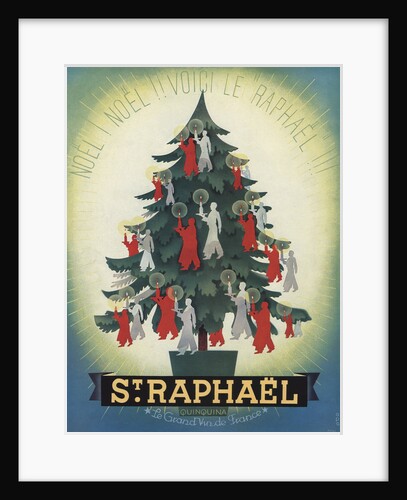 St. Raphael Illustration with Christmas Tree by Anonymous