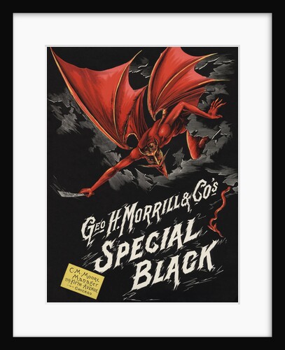 Special Black Illustration with Devil Holding Ink Spatula by Anonymous