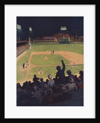 Illustration of First Major League Game Played Under Floodlights by H.M. Molt-Smith