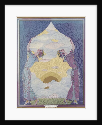 Illustration of Women Opening Curtains to Dawn by Joseph Bolegard