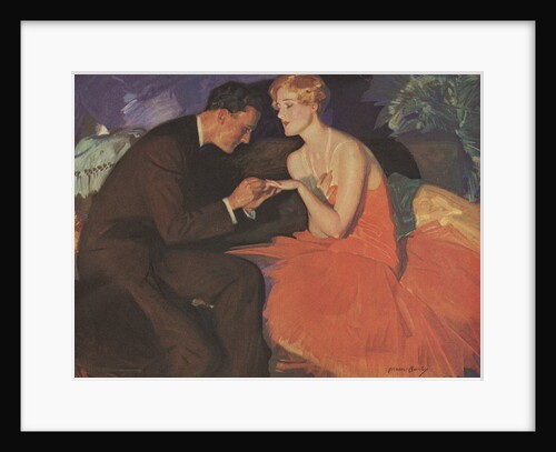 Illustration of a Couple Getting Engaged by McClelland Barclay