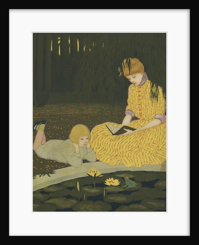 Illustration of Mother Reading to Son by Anonymous