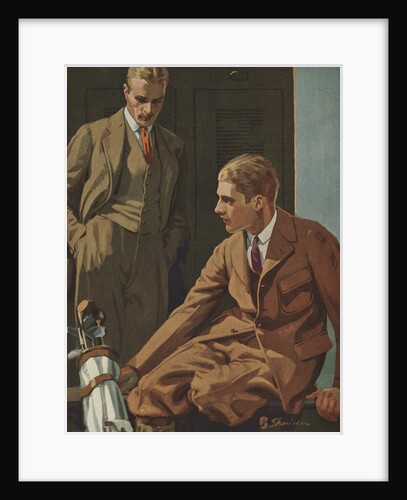 Illustration of Two Men in a Locker Room by Sheridan