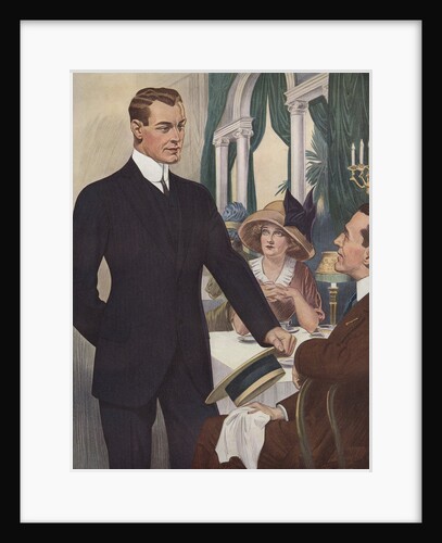 Royal Tailors Illustration of Man at Plaza Hotel by Anonymous
