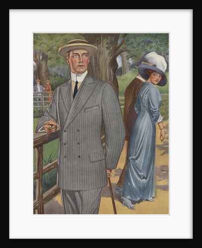 Royal Tailors Illustration of Man Strolling in Central Park by Anonymous