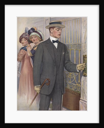 Royal Tailors Illustration of Man in Hotel Foyer by Anonymous
