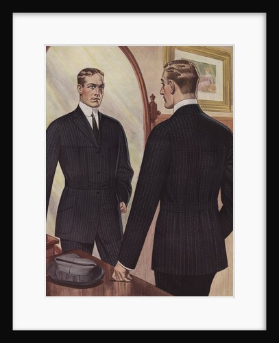 Royal Tailors Illustration of Man Looking in Mirror by Anonymous