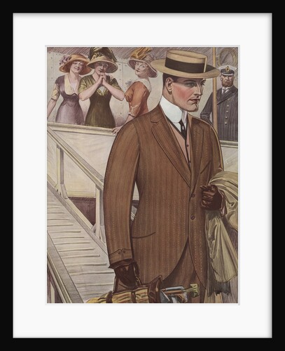 Royal Tailors Illustration of Man Disembarking from Ship by Anonymous