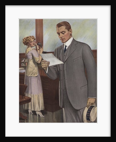 Royal Tailors Illustration of Man Reading Document by Anonymous
