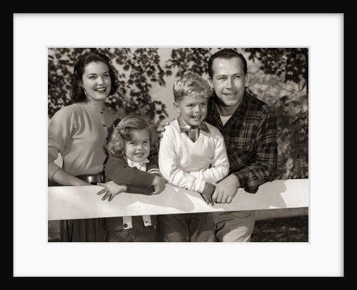 1950s Family Outside Mother Father Son Daughter by Anonymous