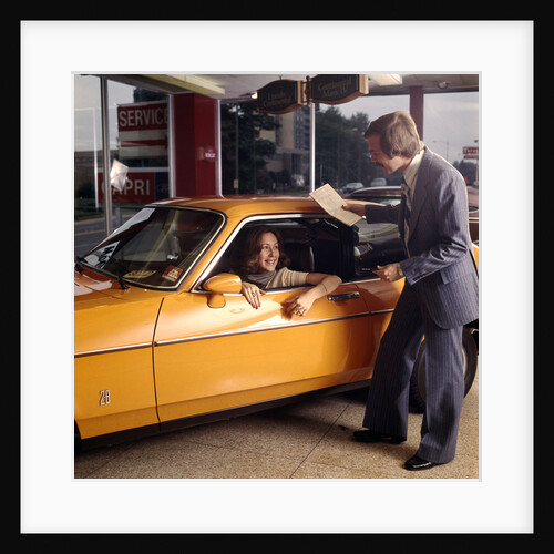 1970s Woman Sitting in Drivers Seat by Anonymous
