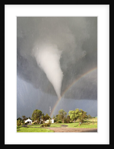 Tornado over Farmhouse in Kansas by Anonymous