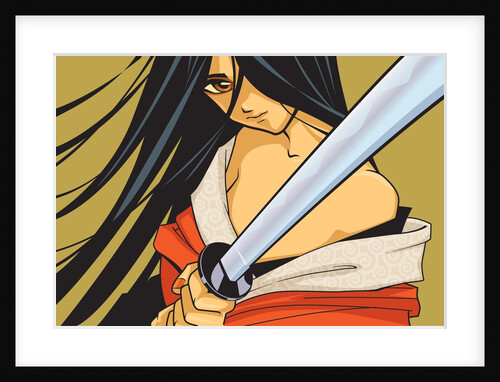 Anime Fighter with Sword by Anonymous