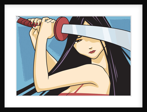 Anime Fighter with Sword by Anonymous