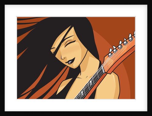 Girl with Guitar by Anonymous