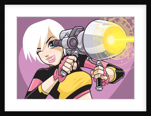 Girl with Blaster Gun by Anonymous