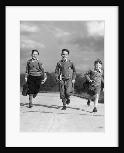 1930s Three Boys Running School Books by Anonymous