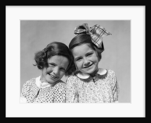 1920s 1930s Portrait Two Girls Head To Head by Anonymous