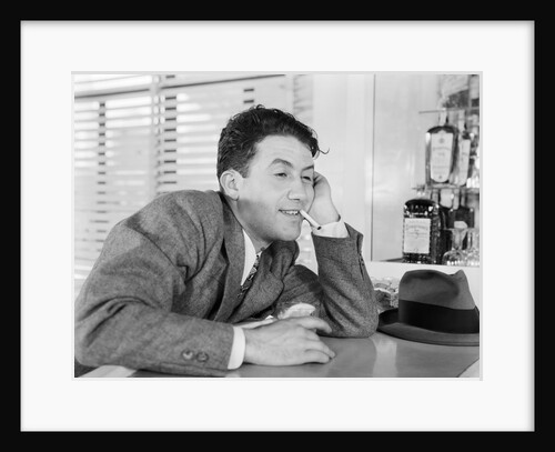 1940s 1950s Drunk Man Leaning On Bar by Anonymous