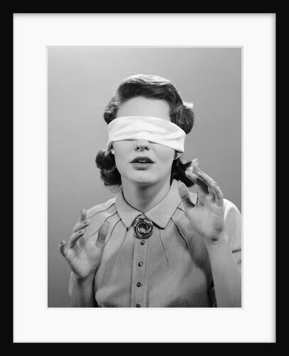 1950s Woman Blindfolded by Anonymous