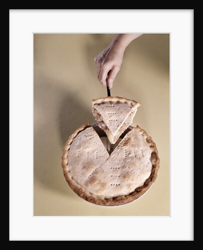 1970s Hand Serving Wedge Slice Of Apple Pie by Anonymous