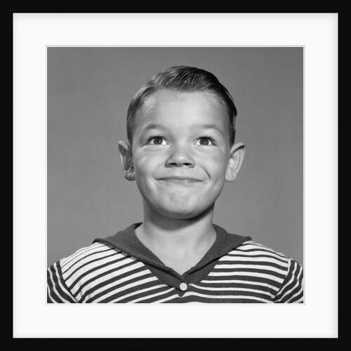 1960s Happy Boy Stripe Shirt by Anonymous