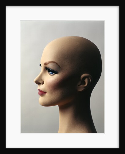 1970s Profile Of Bald Female Mannequin Head by Anonymous