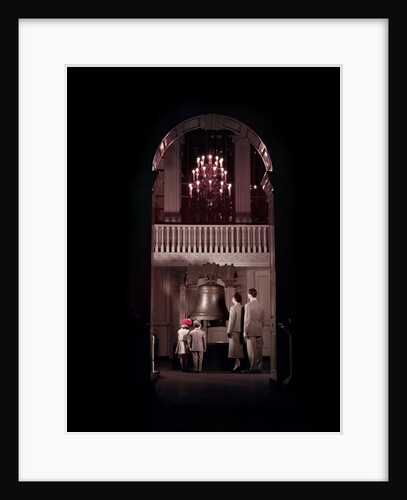 1950s Family Seen Through Tall Arch At Liberty Bell In Independence Hall by Anonymous