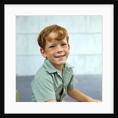 1970s Portrait Of Boy With Red Hair And Freckles by Anonymous