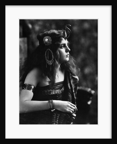 1910s 1920s Woman In Egyptian Costume Wearing Jeweled Arm Cuff and Ornate Head Piece by Anonymous