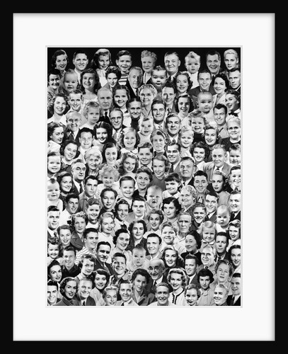 1950s Montage Of Faces Of All Ages by Anonymous