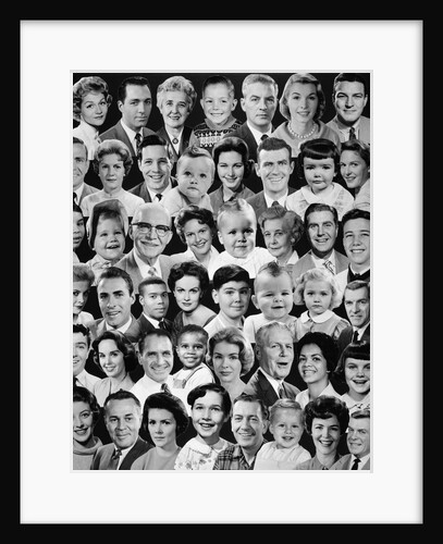 1960s Montage of People by Anonymous