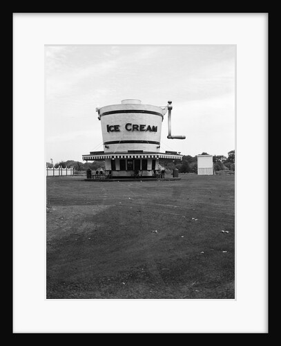 1937 1930s Roadside Refreshment Stand Shaped Like Ice Cream Maker by Anonymous