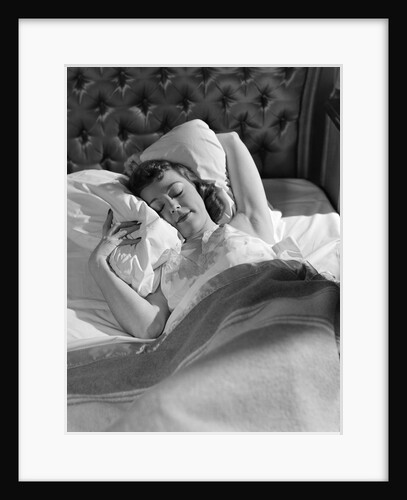 1940s 1950s Woman Asleep In Bed by Anonymous