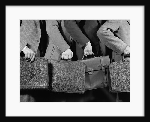1940s 1950s Business Men Holding Briefcases by Anonymous
