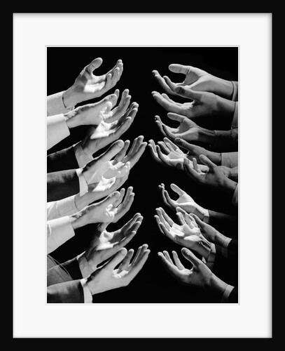 1960s Multiple Exposure Montage Male Hands Begging For A Hand Out by Anonymous