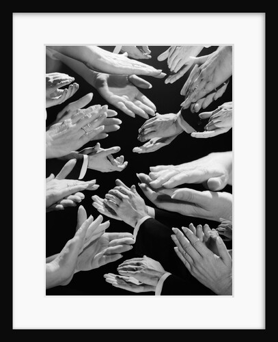 1950s Montage Of Many Man And Woman Hands Clapping by Anonymous