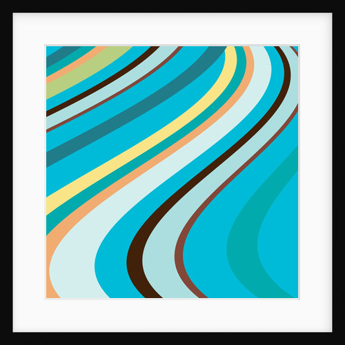 Retro Blue Wave by Anonymous