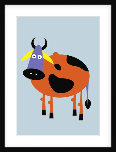 brown and black cow by Anonymous