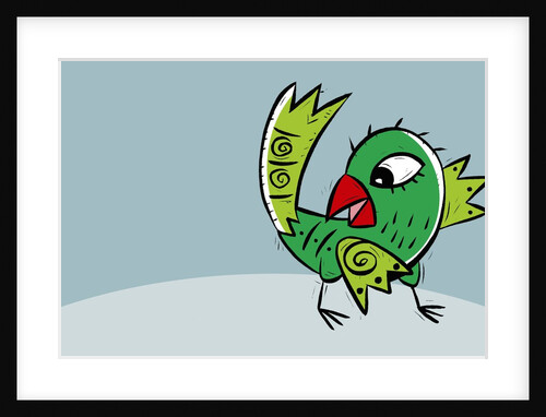 green bird by Anonymous