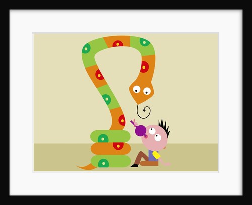 boy snake charmer by Anonymous