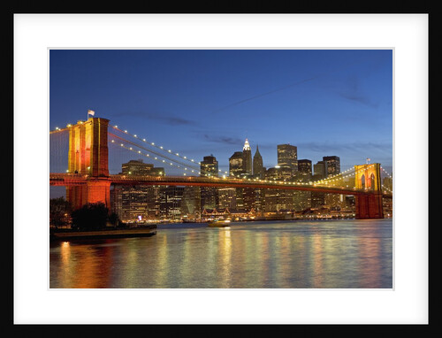 Brooklyn Bridge and East River by Anonymous