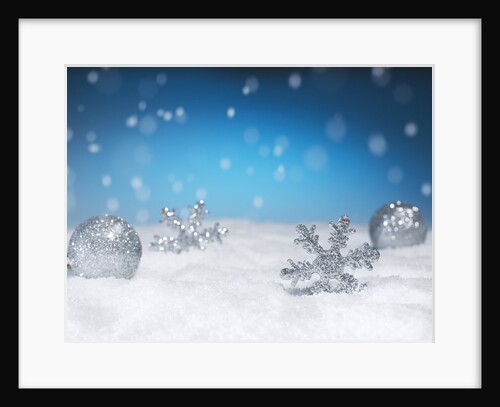 Christmas Decorations in Snow by Anonymous