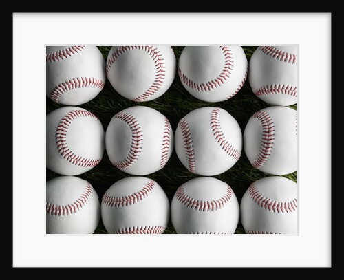 Baseballs in Rows by Anonymous