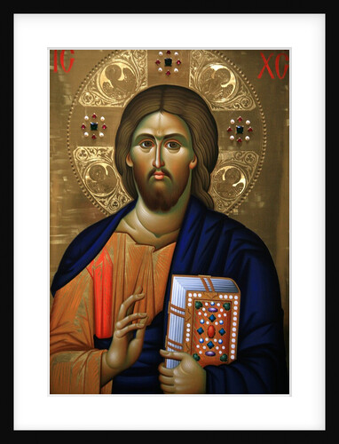 Christ Pantocrator Icon at Aghiou Pavlou Monastery on Mount Athos by Anonymous