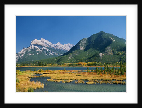Mount Rundle and Sulphur Mountain from Vermilion Lake by Anonymous