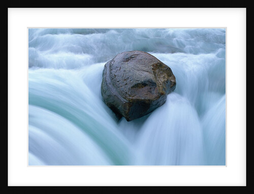 Boulder in Sunwapta Falls by Anonymous