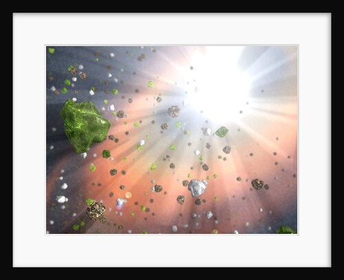 Artist's Conception of Dust in a Quasar Wind by Anonymous